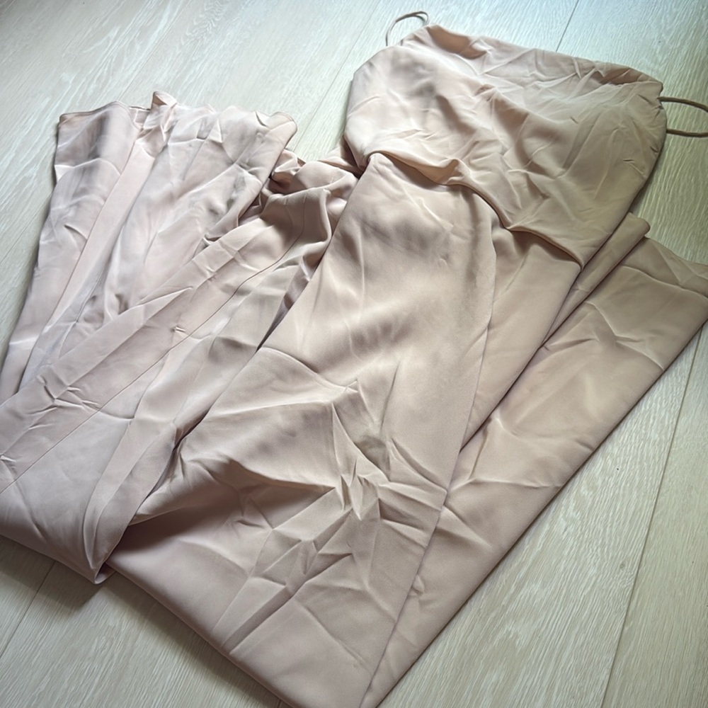 Jenny Yoo Blush Pink Maxi Gown Wedding Guest Dress - Picture 4 of 8